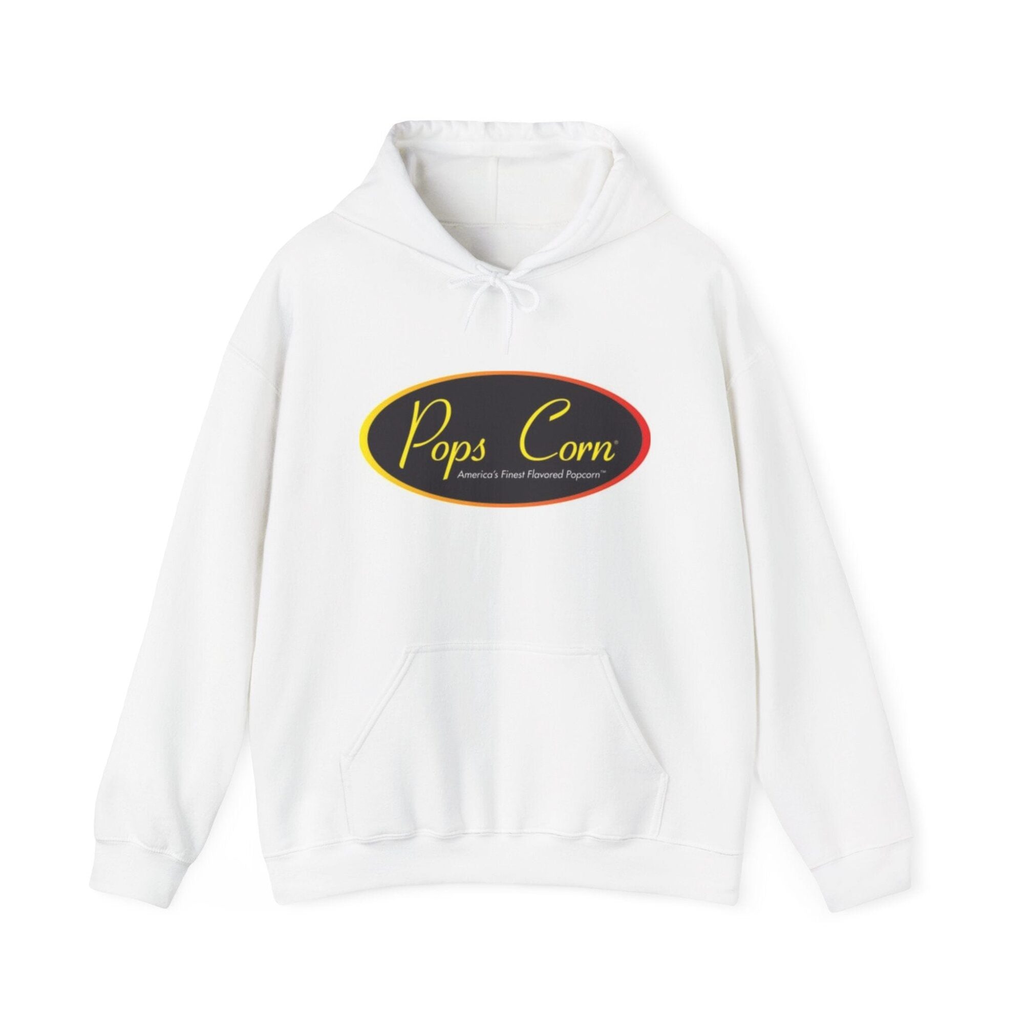 Pops Corn Logo Hoodie — Retro Movie Snack Popcorn Sweatshirt