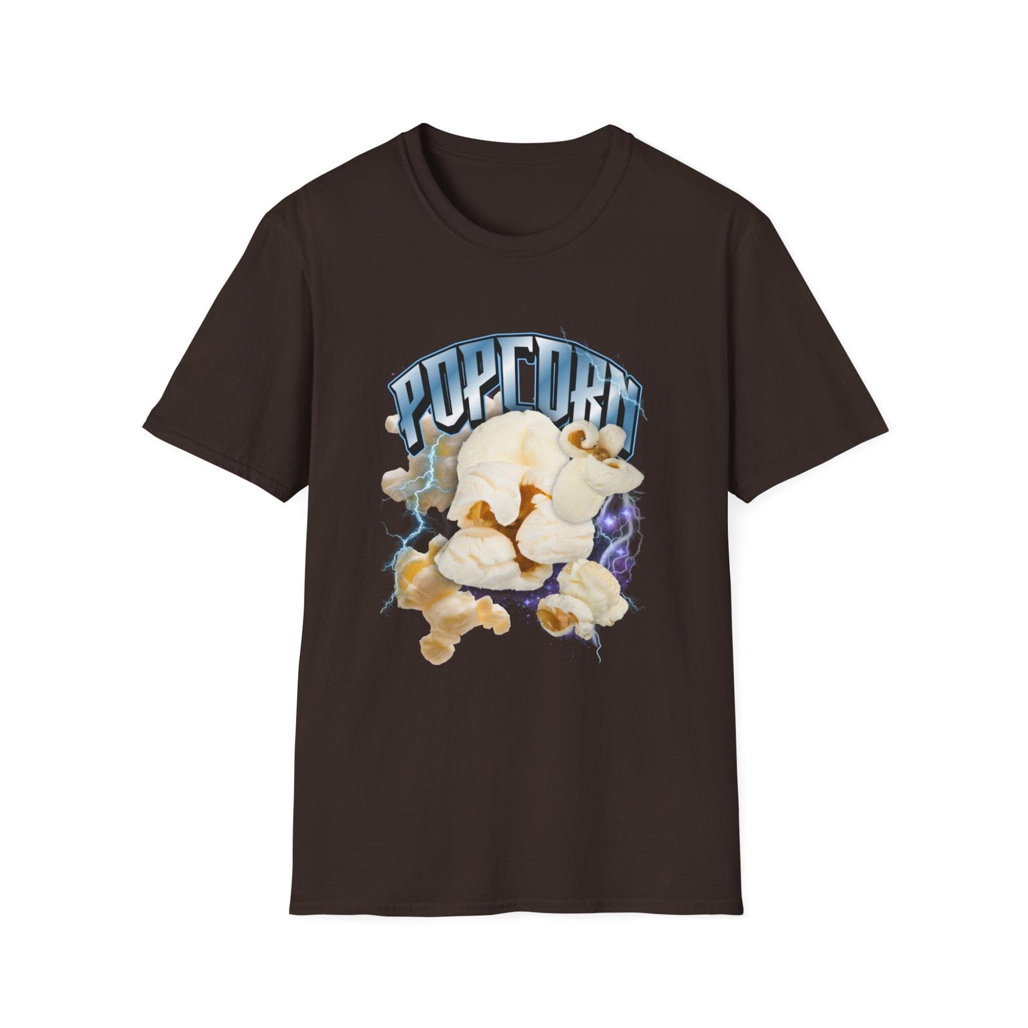 Popcorn Graphic Meme T-Shirt — Retro Movie Snack Tee