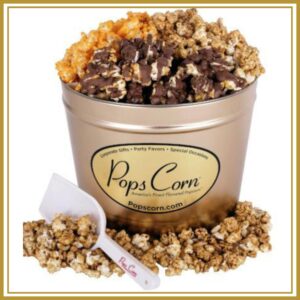 2 Gallon Gold Signature Popcorn Tin – Choose Up to 3 Flavors | Gourmet Gift Tin | Free Shipping | Pops Corn®🏆🥇🏆