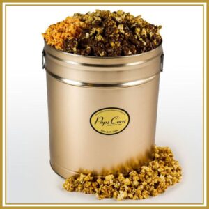 6 Gallon Gold Signature Popcorn Tin – Choose Up to 3 Flavors | Gourmet Gift Tin | Free Shipping | Pops Corn®