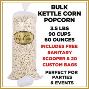 Kettle Corn Popcorn – Bulk 3.5 lb (60 oz) Bag | Sweet & Salty Gourmet Popcorn | Pops Corn®